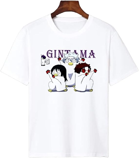 Amazon 銀魂 半袖 Tシャツ メンズ レディース クルーネックtシャツ 大人服 上着 夏服 おしゃれ かっこいい 白 ティーシャツ 団体用 カップル ホワイト Tシャツ カットソー 通販