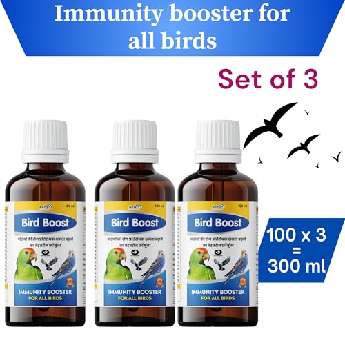 Image of REFIT ANIMAL CARE Immunity Booster for Birds for Growth, Health and Immunity with Essential Vitamins, Minerals and Amino Acids, Bird-Boost (100ml, Set of 3)