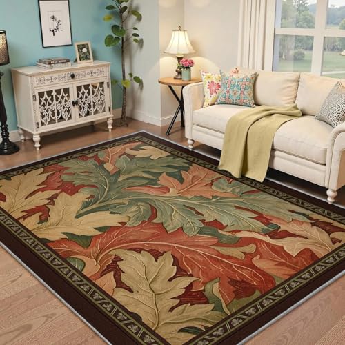 �A�[���E�k�[���H�[���O 160x230cm �傫�ȃA�J���T�X�̗t �V�~�ɋ��� �傫�ȃJ�[�y�b�g ���r���O���[���p ����~�� ����@�􂦂� ��� ����܂莮 �Q�� �o�X���[�� �p�e�B�I �|�[�`�p