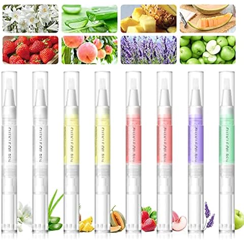COSCELIA 8pcs Cuticle Oil for Nails Cuticle Oil Pen Bulk for Nail Care Gel Polish Softener and Strengthener Natural Moist Gel Nail Nourishment Treatment Manicure Tools DIY Gifts for Women Cover