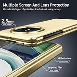 DAJIETOU Etui powlekane na Huawei Mate X5 z osłoną ekranu, ochrona przed upadkiem, odporne na zarysowania i wstrząsy, smukła konstrukcja, matowe składane etui (złote)