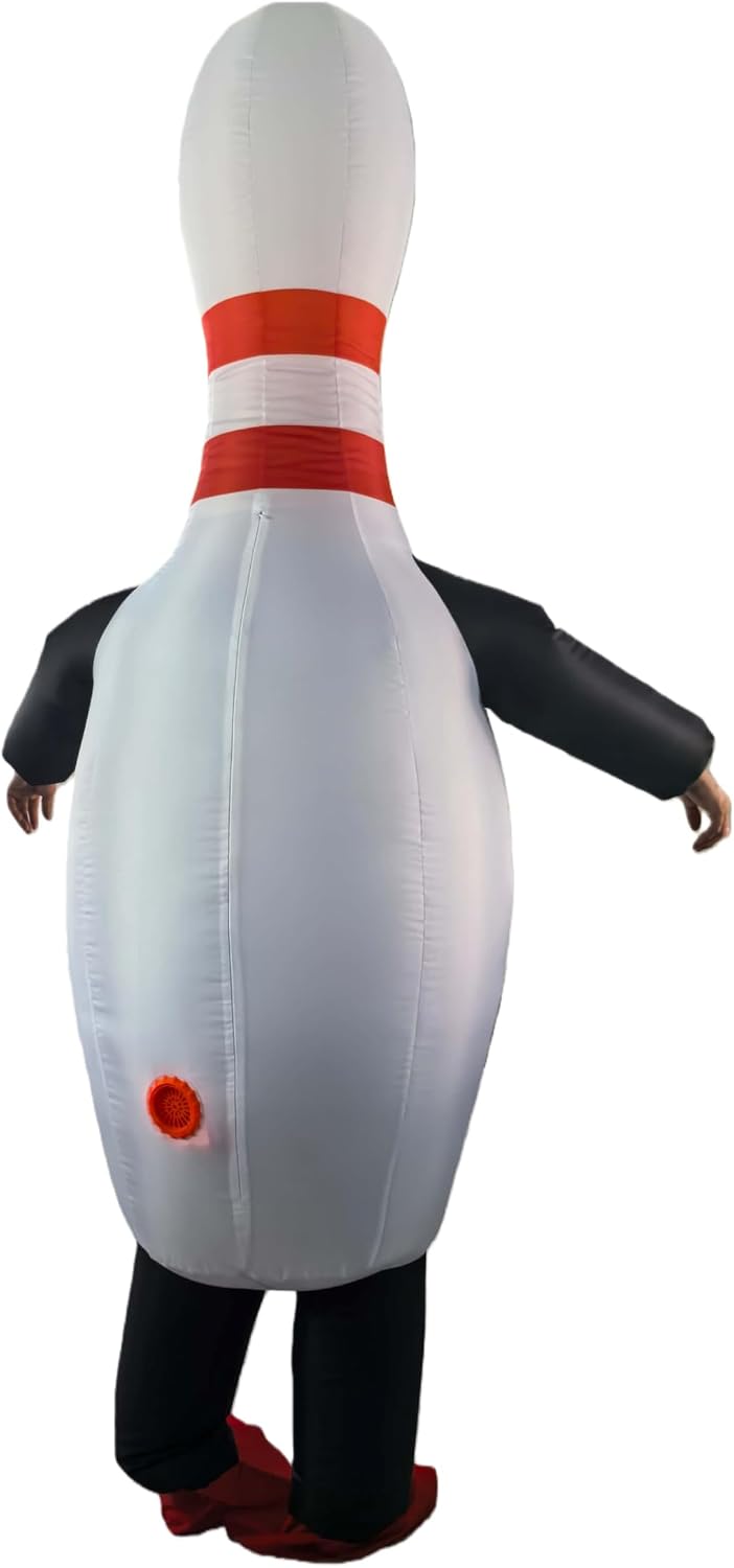 Inflatable Blowing Pin Mascot Costume Halloween Blowing Bowl Cosplay Costume Adult Bodysuit