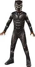 RUBIE'S Avengers Officiel - Déguisement Enfant Classique Black Panther - Taille 7-8 Ans - Costume Super Héros Marvel avec Combinaison Intégrale, Couvre-Bottes et Masque - Pour Halloween, Carnaval