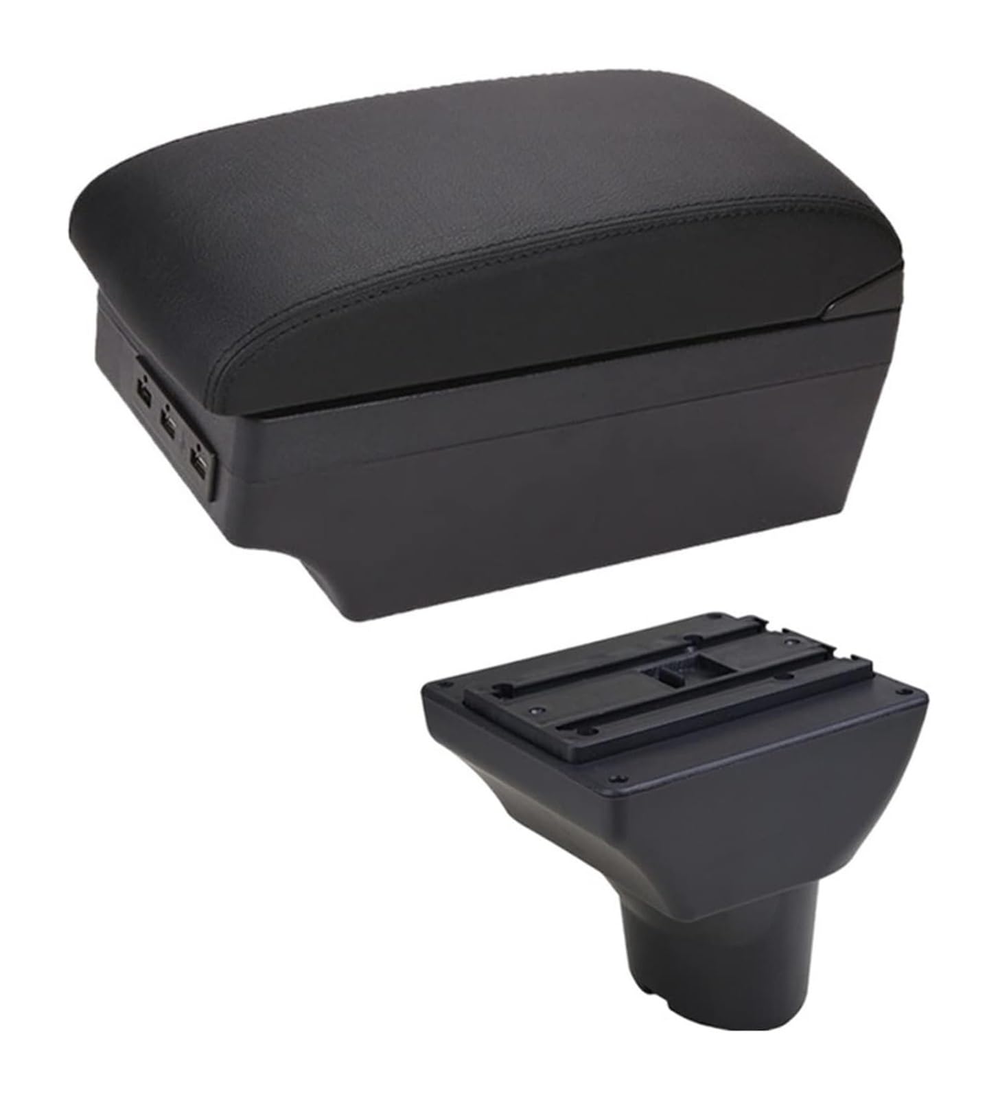 Hckclmbmzw E1 Black Line For Hyundai I20 Central Store Content Storage Box With Cup Holder Ashtray Usb Interface Accessories Armrest Car Armrest Center Console(E1 Black Line)