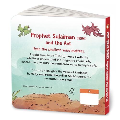Image of First Quran Stories: Prophet Sulaiman (PBUH) and the Ant: An Illustrated Story Book for Kids About Prophet | Inspirational Islamic Story | Teaches About Kindness, Respect & Wisdom | Ages 5+ [Select Learning]