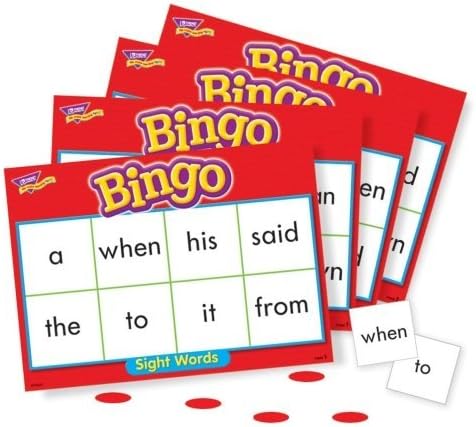Wholesale CASE of 20 - Trend Sight Words Bingo Game-Sight Words Bingo Games,46 Practice Words,36 Cards,200 Chips