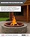 Heavy Duty Metal Smokeless Permanent Fire Pit Ring 30 inch Outer/24 inch Round Fire Pit Insert Liner for Outdoor, Firepits for Outside Corten Steel (30x24x10), Patent Pending