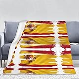WZYWHJ Manta de franela gruesa de 320 g con estampado de bandera de España para sofá, dormitorio, cama, silla, suave y cómoda, manta de mujer de 66 x 90 pulgadas