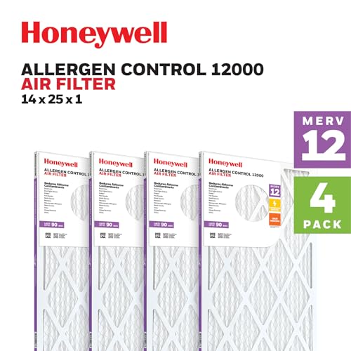 Honeywell 14x25x1 MERV 12 Electrostatic Pleated HVAC AC Furnace Air Filter (4-Pack) | Replacement Filter for Home Use | Made in USA - image 2