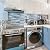 LONGKING Self-Adhesive Kitchen Backsplash, Marble Look Decorative Tiles (10 Tiles)
