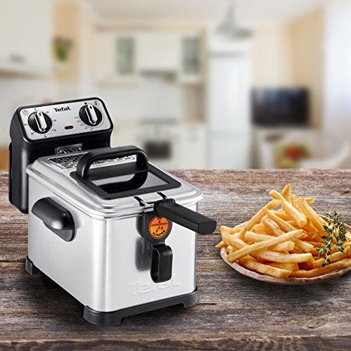 Tefal fr5171 nur freistehend Fritteuse Fritteuse, 1,3 kg, Metall, 4 l, Single, Edelstahl) – Bild 4