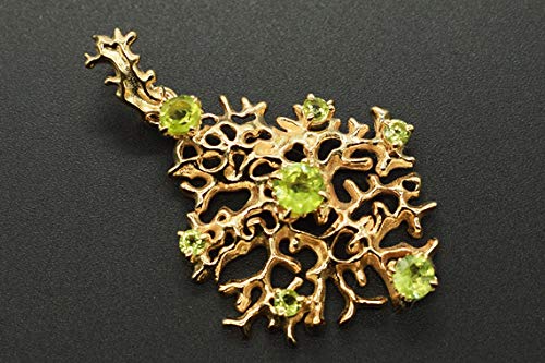 Péridot vert pendentif argent or rose pour éviter les bijoux ternes et fragiles - 6