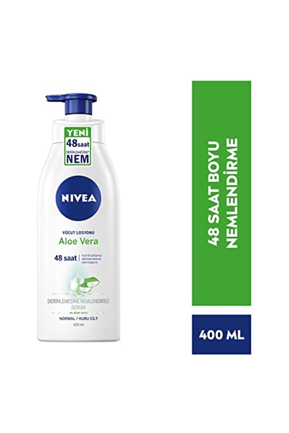 NIVEA Aloe Vera Vücut Losyonu, Normal/Kuru Ciltler İçin, 400ml
