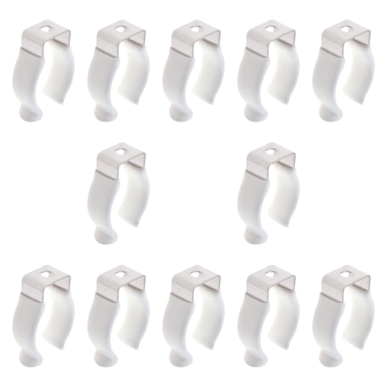 12Pcs T8 Clips Holder Bracket Pipe Clamps Prevent Sagging for LED Light Tube Steel and PVC-image-22