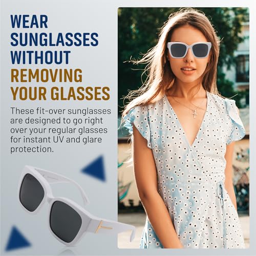 Yogo Vision Polarized Fit Over Glasses Sunglasses for Women Men Wear Over Eyeglasses 100% UV Protection2