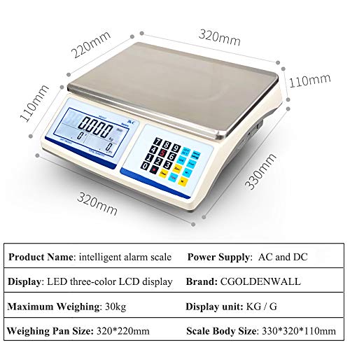 Cgoldenwall High Precision Scale Digital Counting Scale For Parts And Coins With 10Kg Capacity 0.1G Accuracy Electronic Gram Scale With Upper And Lower Limit Alarm(10Kg / 0.1G) #TOP5