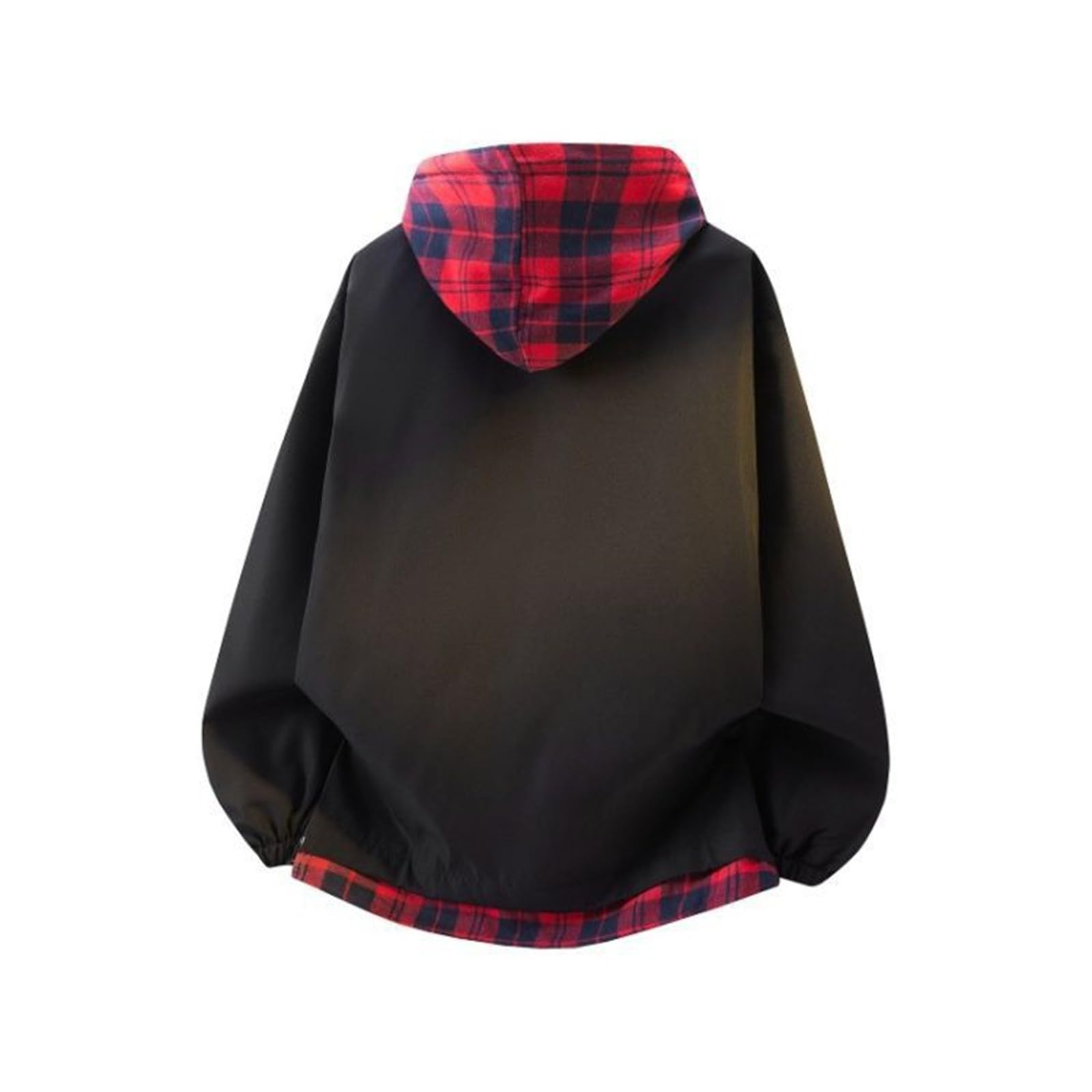 Generisch Damen Sommerjacke Lässige Kapuzenjacke mit Karomuster und Farbakzenten, locker geschnitten, langärmlig – perfekt für den Alltag