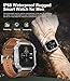 FOXBOX Smart Watch with Leather Band for Men, 1.96