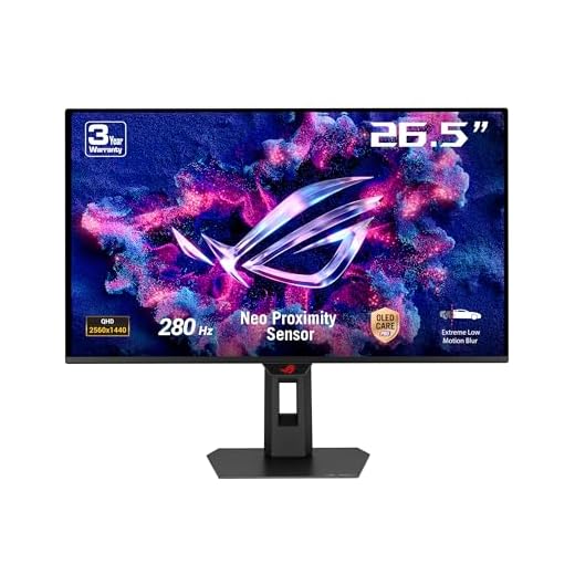 ASUS ROG Strix OLED XG27ACDMS 27 Zoll WQHD Gaming Monitor (280 Hz, 0.03ms GtG, G-Sync, FreeSync, AdaptiveSync, ELMB, 10-bit QD-OLED Panel, 16:9, 2560x1440, DP 1.4, HDMI 2.1, USB-C mit 15W, Ergo.)