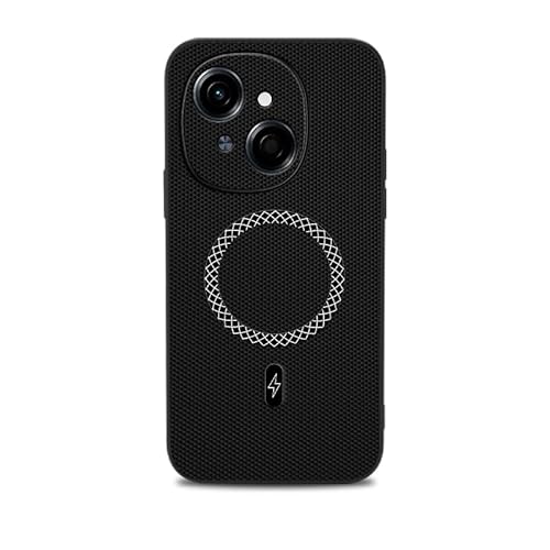 �Ή��@�� Tecno Spark Go 1 / Go 2025 / Pop 9 4G �g�уP�[�X�C3D�e�N�X�`��PU���U�[���}�O�l�b�g���X�}�z�P�[�X Black