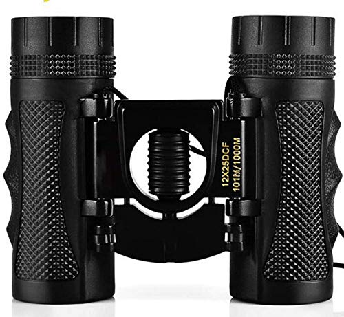 10X25DCF Compact Binoculars, FMC Multi Green Coated Waterproof Folding Telescope Pocket Binocular for Bird Watching, Hiking, Hunting, Sightseeing