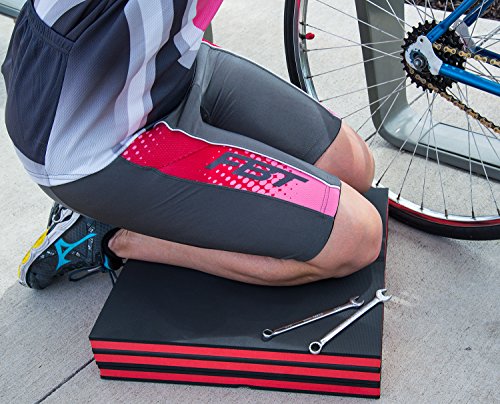 Pro Lift C-5006 Foldable Eva Mat - Anti Fatigue Eva Foam Sheet (6 Fold) - Great For Garage, Picnicking, Gardening, Camping And Outdoor Activities, Black/Red #TOP5