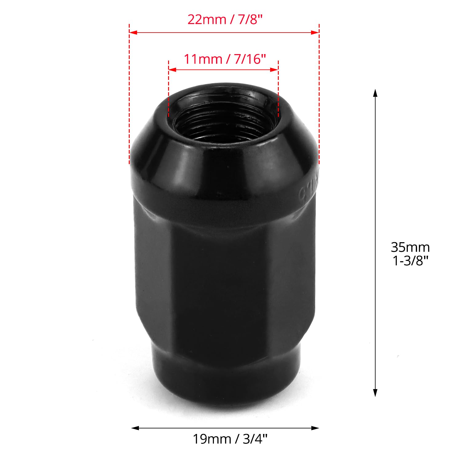 QWORK 20 Pezzi Dadi per Ruota M12 x 1.5 x 34 Compatibile con Honda Toyota Volvo