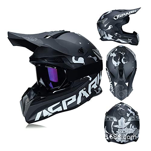 Motocross Helm MRDEAR mit Brille und Handschuhen im Set