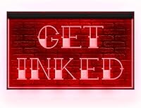 Vista 5 de 100020 Get Inked Tattoo Piercing Shop Display LED Light Neon Sign (12 x 8 pulgadas, morado)