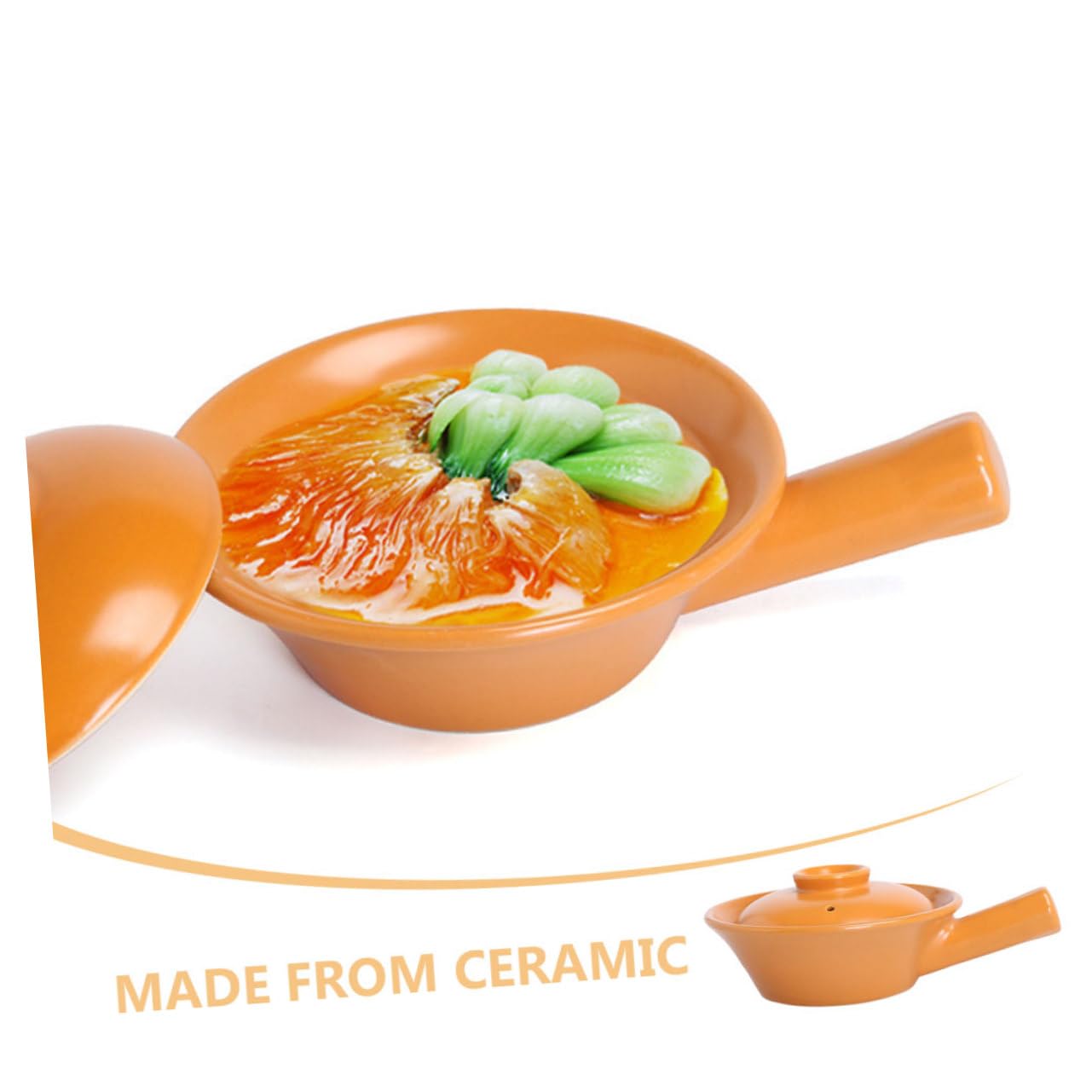 PRETYZOOM Pentola per Stufato in Ceramica con Manico Ideale per Zuppa di Porridge Pasta Alimenti per Bambini Cucina E Sicura.
