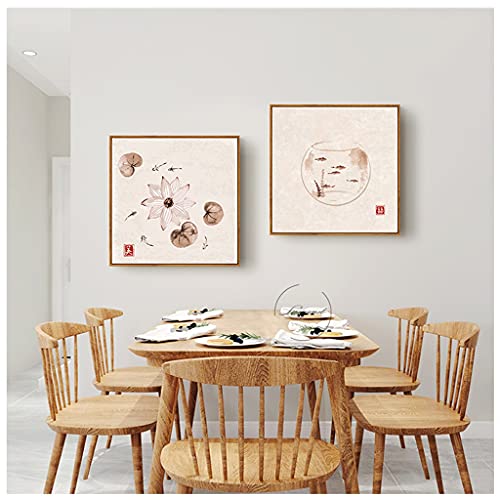 Prachtige Wanddecoratie Japanse-stijl Wall Art Canvas voor Woonkamer Plant Bloemen Wall Decor Huis Slaapkamer Modern… - Afbeelding 5