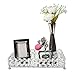 Elegant Designs HG1010-CHR Elipse Crystal Decorative Mirrored Jewelry or Makeup Cosmetic Perfume Vanity Organizer Tray, Chrome