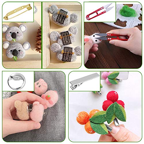78PCS Needle Felting Kit, Wool Felting Kit, 20 Colors Wool Roving for Needle Felting(10g/Color), Needle Felting Starter Kit with Wool Felt Mold, Felting Needle, Foam Mat, Felting Tool Holder