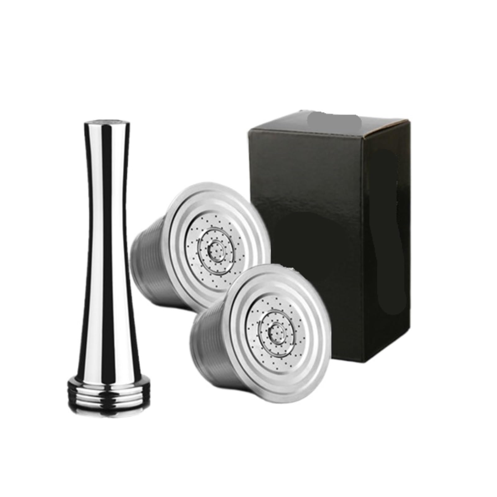 Cápsula Reutilizable De Acero Inoxidable, Compatible Con Cápsula Recargable 2019(2capsule 1tamper)