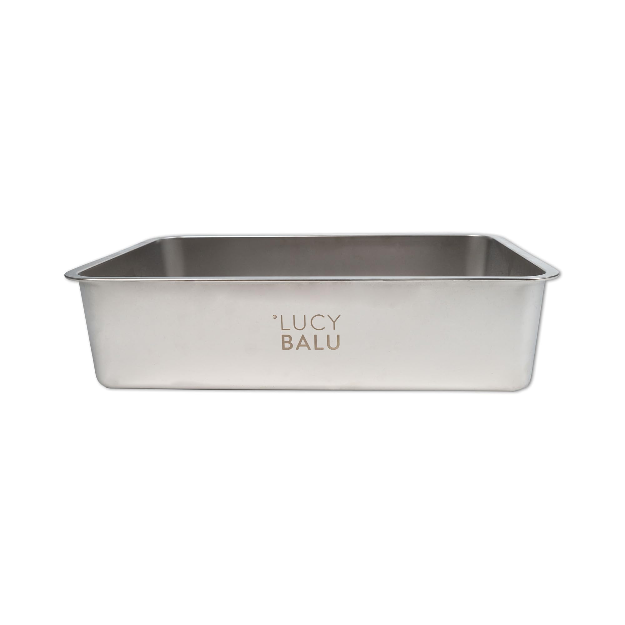 LucyBalu® Steeloo Litière Chat XXL bassine Acier Inoxydable sans Couvercle