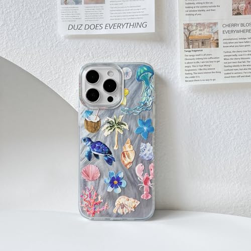Lovmooful for iPhone 15 Pro Max Case Cute Marine Life-Coconut Tree by Lovmooful - Used condition - Image 7