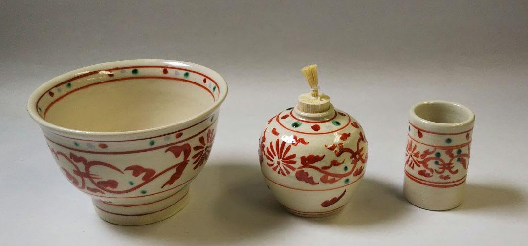 茶道具 茶箱用 茶碗 茶巾筒 振出 セット 紅安南 黒石窯 榊原勇一 茶道具 茶箱用 茶碗 茶巾筒 振出 セット 紅安南 黒石窯 榊原勇一