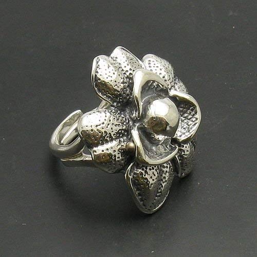 Bague en argent fleur 925 taille ajustable Empress R000767 - 2