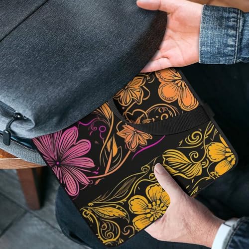 Bolso de hombro para laptop con diseño floral unisex miniatura 2