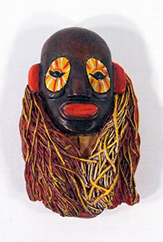 Imanes decorativos de máscaras africanas pintadas a mano miniatura 7