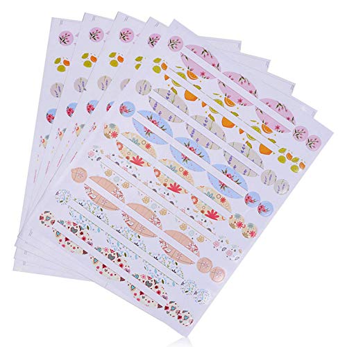 Chifans Étiquettes Auto-adhésives pour Bouteilles d'huile Essentielle Autocollants pour étiquettes 5 Feuilles Étiquettes Bouteille Parfum Huile Essentielle Cover
