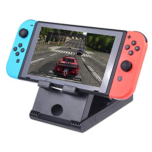 CamKix Playstand Compatible with Switch - 2X Desktop Stand - Holds Switch Upright - Multi Angle - Ideal for Handsfree Multiplayer Gaming - Connect a Charger/Keyboard