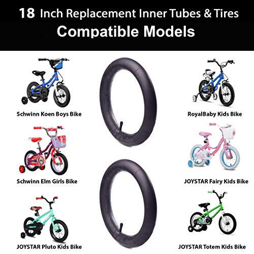 (2 Pack) 20" X 1.75/1.95/2.125" Kids Bike Inner Tubes - Inner Tube Replacement With 32Mm Schrader Valve Compatible With Titan Racing Junior Range Bikes And 20-Inch Kids Mountain Bikes #TOP1