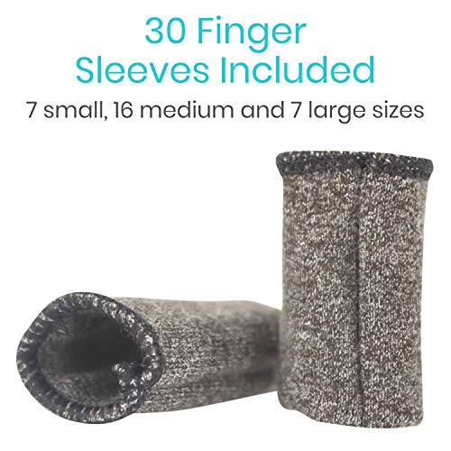 Vive Finger Splints For Broken Finger (30 Pack) - Thumb Protectors Support Brace For Gaming, Guitar Players - For Arthritis, Wounds, Sport Injury & Joint Pain - Fabric Guard For Pinky & Index #TOP1