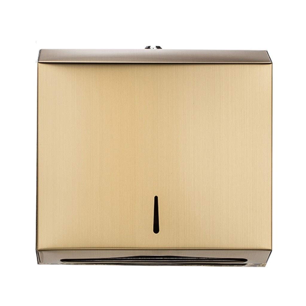 Distributeur Essuie Main Serviette en papier Distributeur tissu boîte murale tissu 304 Distributeur de papier en acier inoxydable Porte-serviettes avec serrure for salle de bains Cuisine Bureau commer