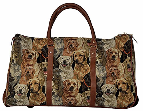 Preisvergleich Produktbild Weekend Reisetasche / Gepäck Tasche / Reisetasche (groß) Hund - Royaltex Gobelin Stil