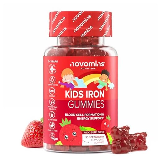 Novomins Gominolas Suplemento de Hierro para Niños – Energía y Sistema Inmunológico – Vegano – Vitaminas para un Mes