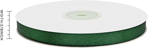 Miniatura 2 de EPOEKY - Cinta de satén verde bosque de 38 pulgadas x 50 yardas, 100% poliéster, ideal para envolver regalos, manualidades, decoración de fiesta de