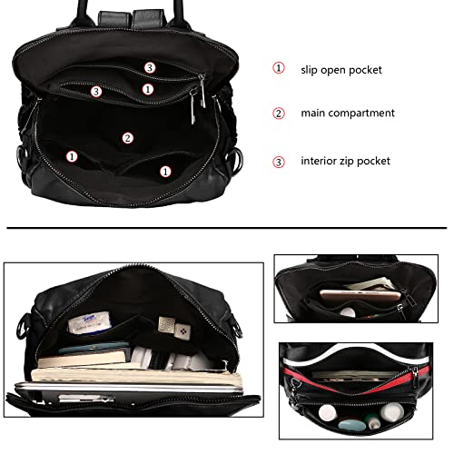 Image of Uromee Travel Backpack Purse Women Vegan Leather Tassel Shoulder Bag