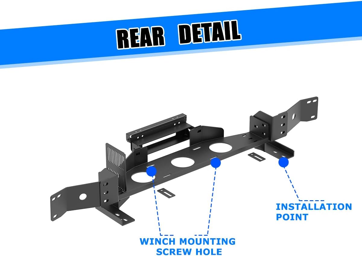 Front Winch Mount Bracket for 2007-2013 Toyota Tundra with 12,000 lbs Winch Capacity, Built with Heavy Duty Steel for Toyota Tundra 07-13